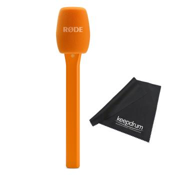 Rode Interview Micro Handadapter für Wireless Micro Orange mit Tuch