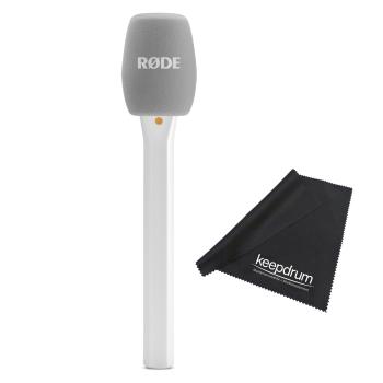 Rode Interview Micro Handadapter für Wireless Micro Weiss mit Tuch