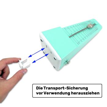 keepdrum Mechanisches Metronom JPQ101GR Grün mit Glocke