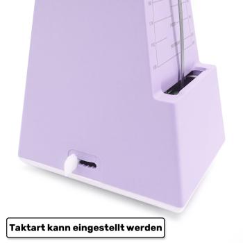 keepdrum Mechanisches Metronom JPQ101PL Lila mit Glocke