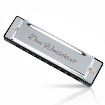 keepdrum Bluesharp Mundharmonika C-Dur mit Gravur