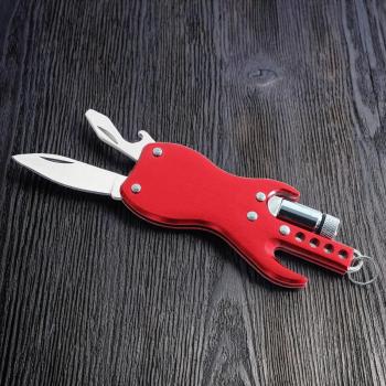 keepdrum Personalisierter Schlüsselanhänger Multitool-Gitarre Rot