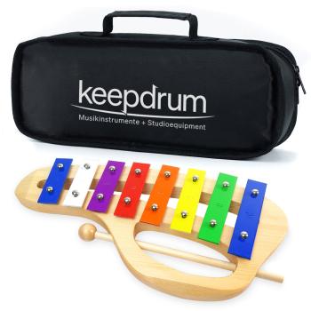 keepdrum KGS-C Glockenspiel aus Holz mit Tasche