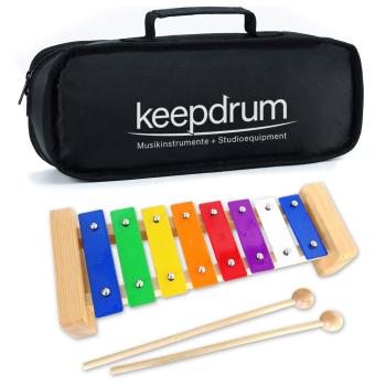 keepdrum KGS Pro Kinder Glockenspiel mit Tasche