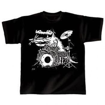 Rock You Drummer Schlagzeug T-Shirt Kroko Größe XXL