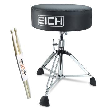 Eich Hocker DBC400R-VST Subwoofer-Hocker Leder mit Trommelstöcken