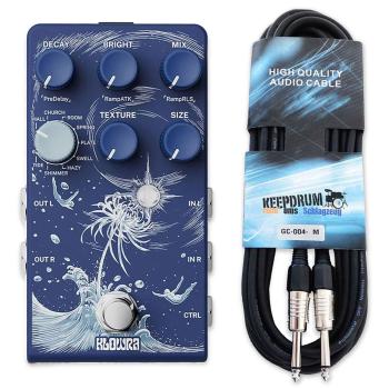 Klowra Effektgerät Limbo Reverb Pedal mit Kabel
