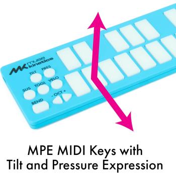 Muse Kinetics MIDI-Controller K-Board Aqua mit Mikrofasertuch