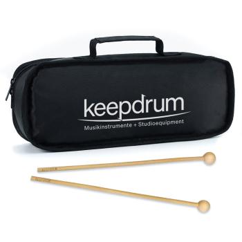 keepdrum Tasche MB01BK für Glockenspiele schwarz mit 1 Paar Schlägel