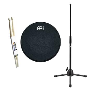 Meinl MMP12BK Practice Pad mit Ständer mit Sticks