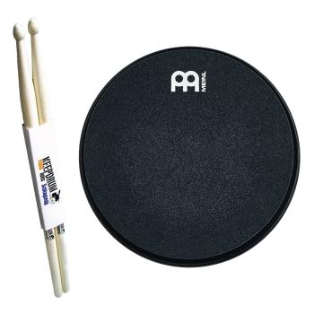 Meinl MMP6BK Practice Pad 6 Zoll mit Schlagzeugstöcken