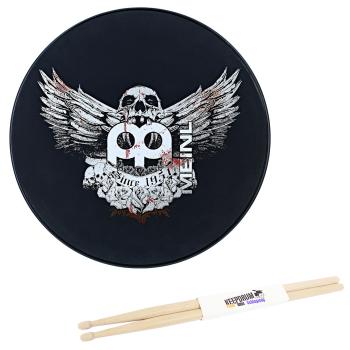 Meinl MPP-12-JB Practice Pad 12“ Jawbreaker mit Schlagzeugstöcken