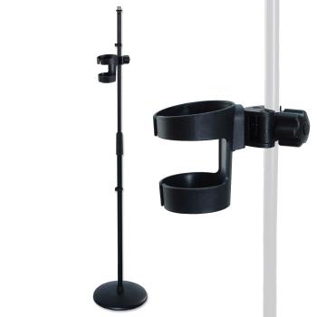 keepdrum Mikrofonständer MS015 gerades Stativ mit Getränkehalter