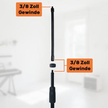 keepdrum Mikrofonständer MS015G gerades Stativ mit Schwanenhals