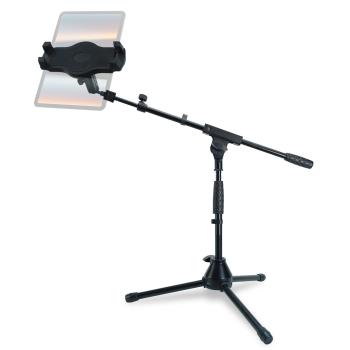 keepdrum Mikrofonständer MS01T niedriges Stativ mit Tablet-Halterung