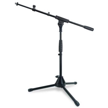 keepdrum Mikrofonständer MS01T niedriges Stativ mit Galgen