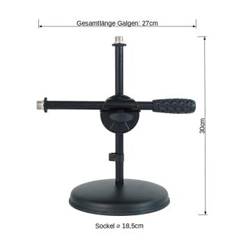 keepdrum Mikrofonständer MS031 Tischstativ mit Tablet-Halter