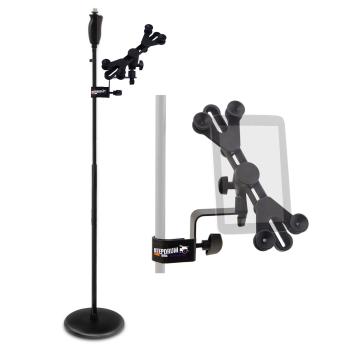 keepdrum Mikrofonständer MS124 Einhand-Stativ mit Tablet-Halter