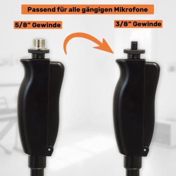 keepdrum Mikrofonständer MS124 Einhand-Stativ