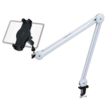 keepdrum Gelenkarm-Stativ MS138 weiss mit Smartphone-Tablet-Halter