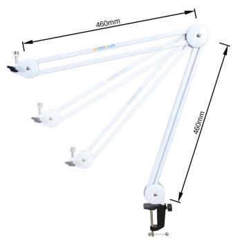 keepdrum MS138 Mikrofonarm Weiss mit Popschutz Weiss