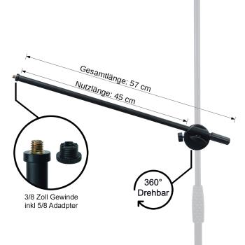 keepdrum MS106 Mikrofonständer mit Galgen und MSA067 Mikrofonarm