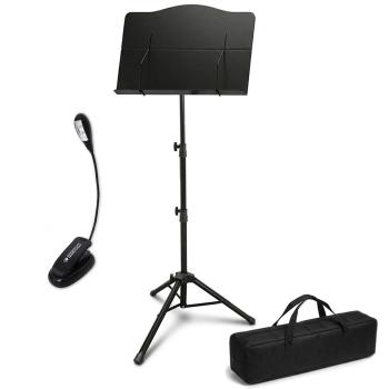 keepdrum Notenpult MUS024 Notenständer klappbar mit LED-Leuchte