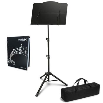 keepdrum Notenpult MUS024 mit Tasche und DIN A4 Mappe