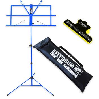 keepdrum Notenständer Blau MUS2BL mit Notenklammer