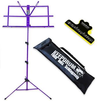 keepdrum Notenständer Lila MUS2FL mit Notenklammer