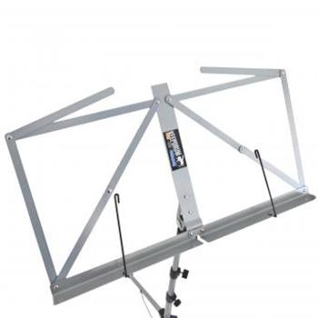 keepdrum MUS3SV Notenständer Silber mit 2 Magnete