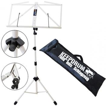 keepdrum MUS3WH Notenständer Weiss mit 2 Magnete