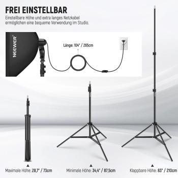 Neewer Dauerlicht NK200 Softbox Beleuchtungs-Set