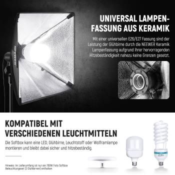 Neewer Dauerlicht NK200 Softbox Beleuchtungs-Set