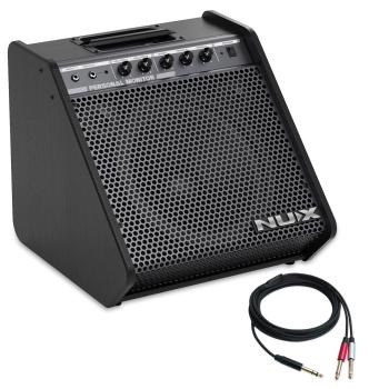Nux Schlagzeug-Verstärker NPA-100 E-Drum Monitor mit Splitter-Kabel