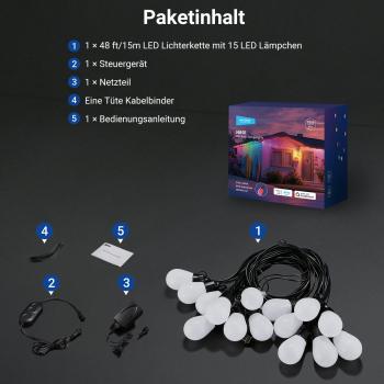 Neewer LED-Lichterkette NR01-15 mit App-Steuerung 15m