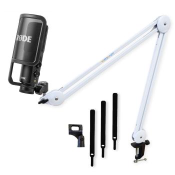 Rode NT-USB+ Kondensatormikrofon mit Gelenkarm Weiss