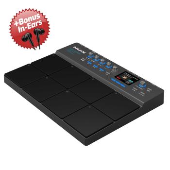 Nux Percussion Pad DP-2000 E-Drum+ Bonus In-Ear Kopfhörer