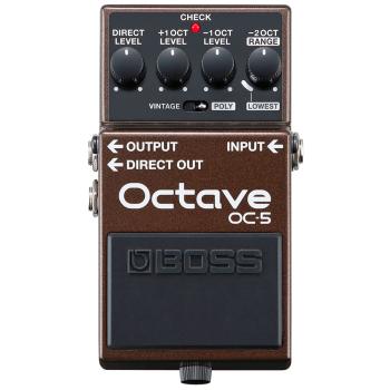 Boss OC-5 Oktave Pedal Effektgerät mit 9V Netzteil