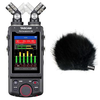 Tascam Portacapture X8 Audio-Recorder mit Windschutz