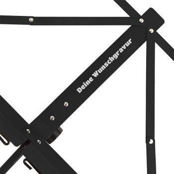 keepdrum MUS3BK Notenständer Schwarz mit personalisierter Gravur