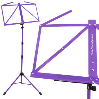 keepdrum MUS3FL Notenständer Lila mit personalisierter Gravur