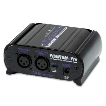 ART Phantomspeisung Phantom II Pro 2-Kanäle 48V mit XLR-Kabel