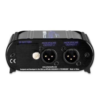 ART Phantomspeisung Phantom II Pro 2-Kanäle 48V mit XLR-Kabel