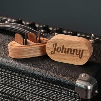 keepdrum Plektrum-Box inkl Gitarren Picks mit personalisierter Gravur