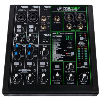 Mackie Mischpult ProFX6v3 6-kanaliger Analogmixer