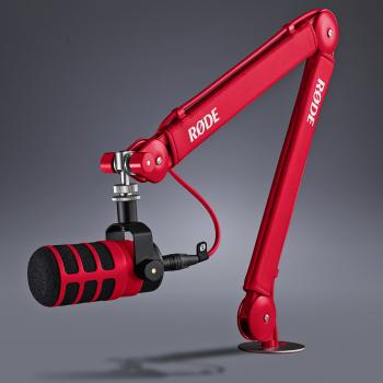 Rode Mikrofonarm PSA1+ Plus Rot mit Mikrofasertuch