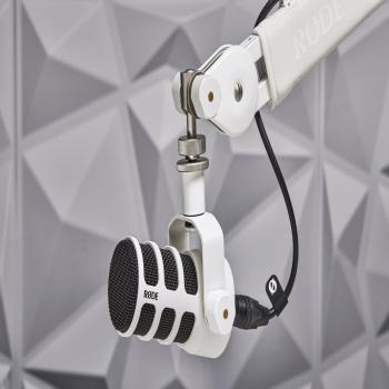 Rode Podmic Mikrofon Weiss mit Gelenkarm WH und Kabel