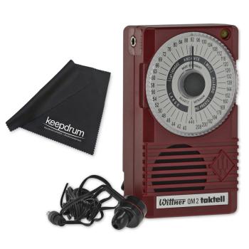 Wittner Metronom QM 2 Taktell Rubinrot inklusive Ohrhörer mit Tuch