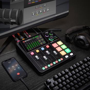 Rode Rodecaster Duo Station mit WIME-TX Mikrofon